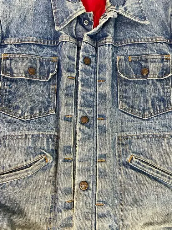 Vintage 1970s JCPenney Indigo Super Denim Quilt Lined Trucker Jacket - Picture 9 of 14